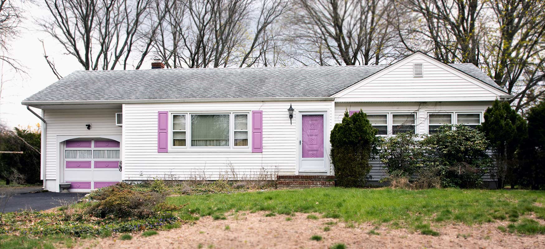 House With Purple Door
